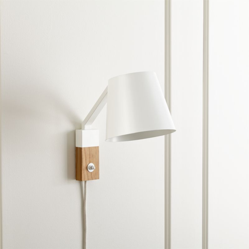 Jax White Sconce Crate and Barrel